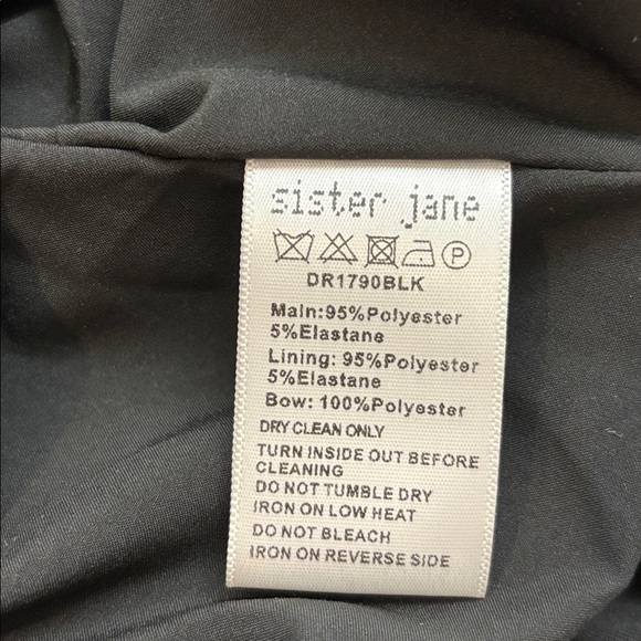 Sister Jane bow embellished mini pinafore dress in black Medium - Picture 16 of 16